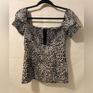 Guess cheetah print top